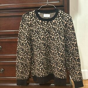 Ovadia and son’s pullover sweater. Warm. Leopard print